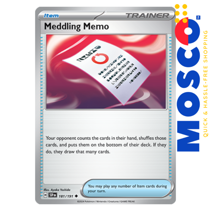 Meddling Memo - 181/191 Surging Sparks Item | Pokemon TCG - Image 1