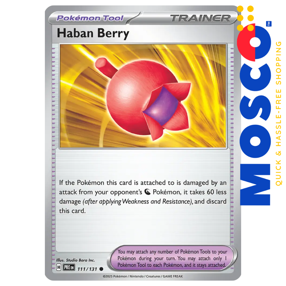ginee_20250122044002144_0768730615-3.png Haban Berry - 111/131 Prismatic Evolutions | Pokemon TCG - Image 1