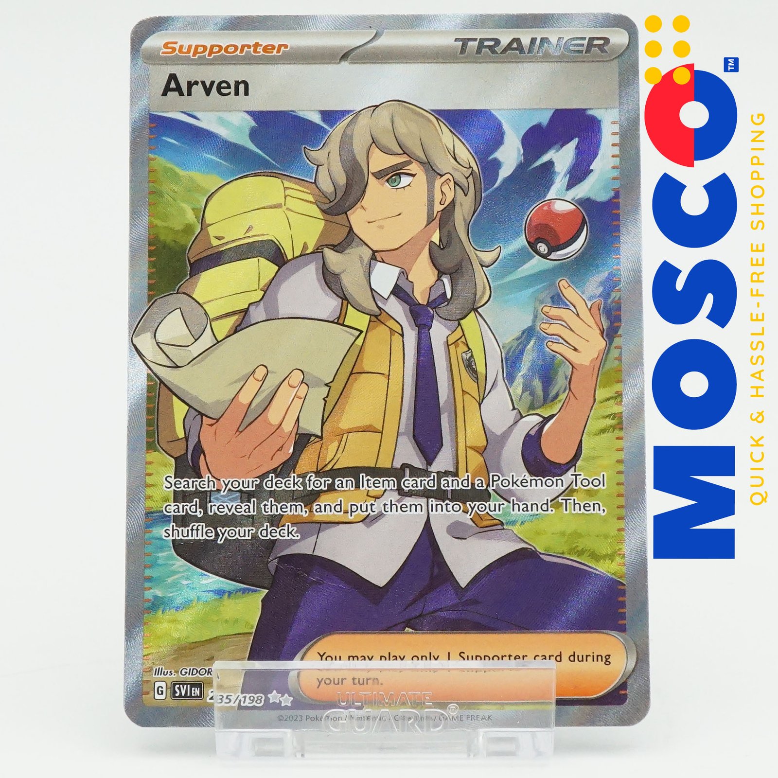 Arven 235 198 Full Art Secret Rare Scarlet Violet Base Set Arven 235 198 Full Art Secret Rare Scarlet Violet Base Set