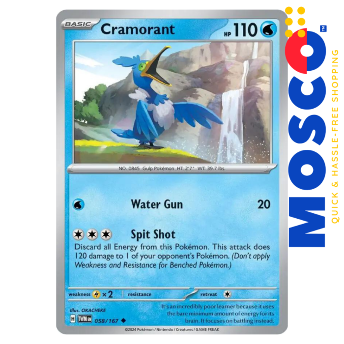 Cramorant - 058/167 Uncommon Twilight Masquerade | Pokemon TCG - Image 1