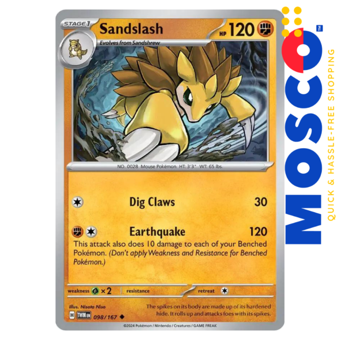 Sandslash - 098/167 Uncommon Twilight Masquerade | Pokemon TCG - Image 1