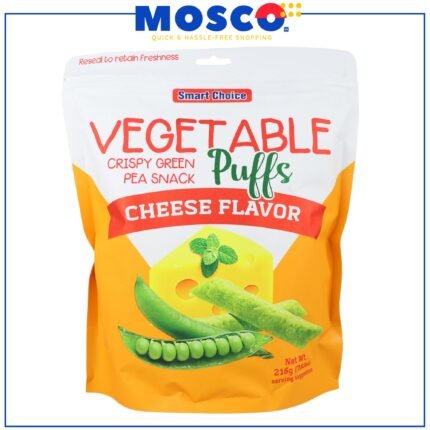 Smart Choice Vegetable Crispy Green Pea Snack Puffs Cheese Flavor 216g