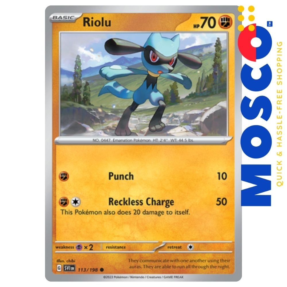 ginee_20250411211337631_0103583337.jpg Riolu - 113/198 Scarlet & Violet (Base) | Pokemon TCG - Image 1