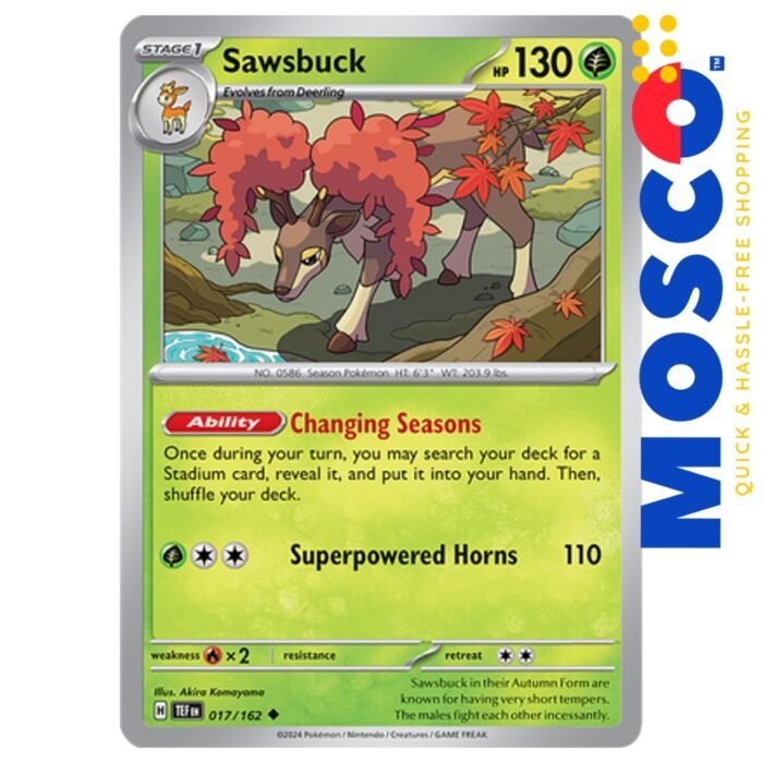 Sawsbuck - 017/162 Temporal Forces | Pokemon TCG - Image 1