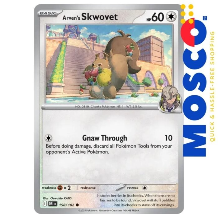 Arven's Skwovet - 158/182 Destined Rivals | Pokemon TCG - Image 1