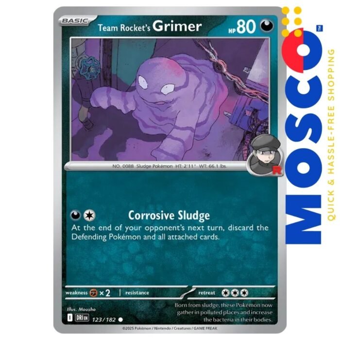 Team Rocket's Grimer - 123/182 Destined Rivals | Pokemon TCG - Image 1