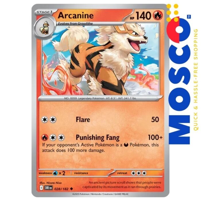 Arcanine - 028/182 Destined Rivals | Pokemon TCG - Image 1