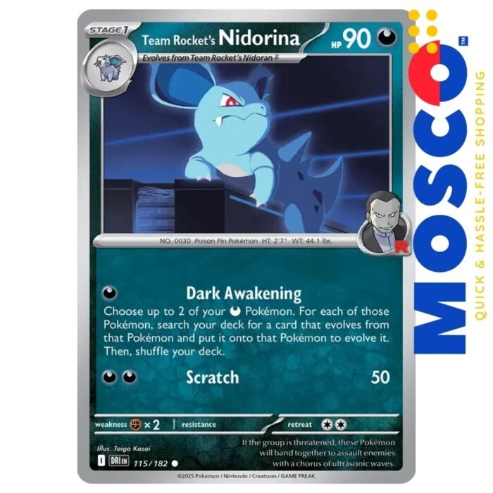 Team Rocket's Nidorina - 115/182 Destined Rivals | Pokemon TCG - Image 1