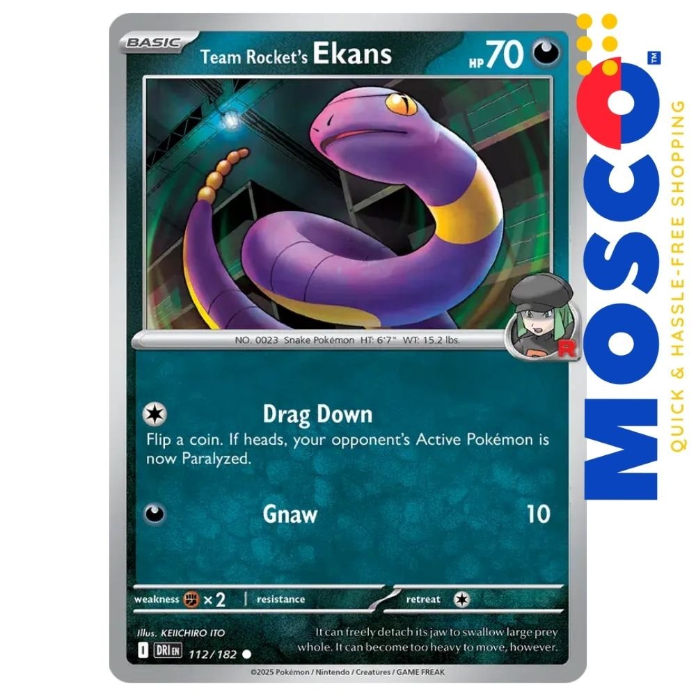 ginee_20250531041607711_7569493458.jpg Team Rocket's Ekans - 112/182 Destined Rivals | Pokemon TCG - Image 1
