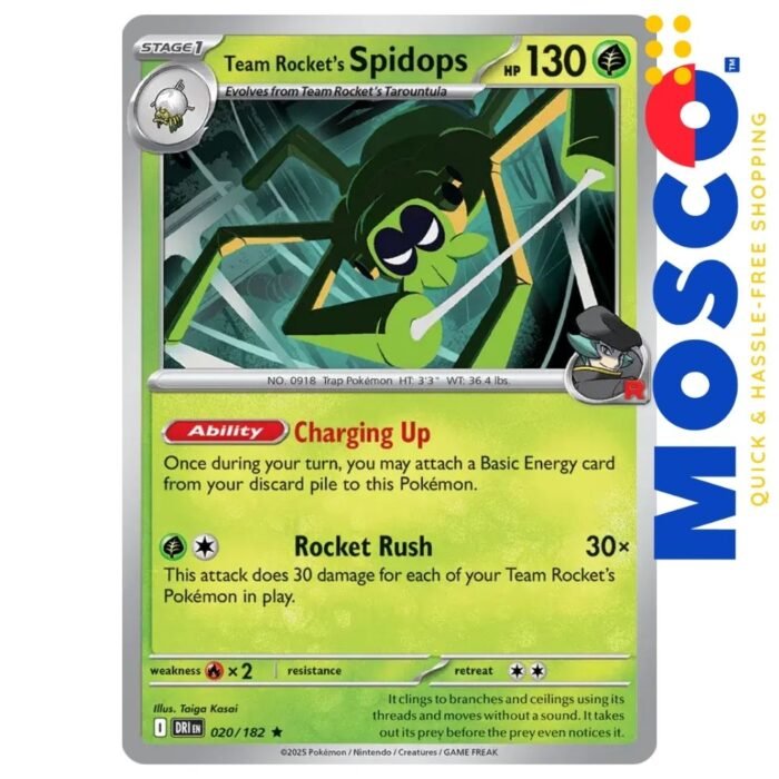 Team Rocket's Spidops - 020/182 Destined Rivals | Pokemon TCG - Image 1
