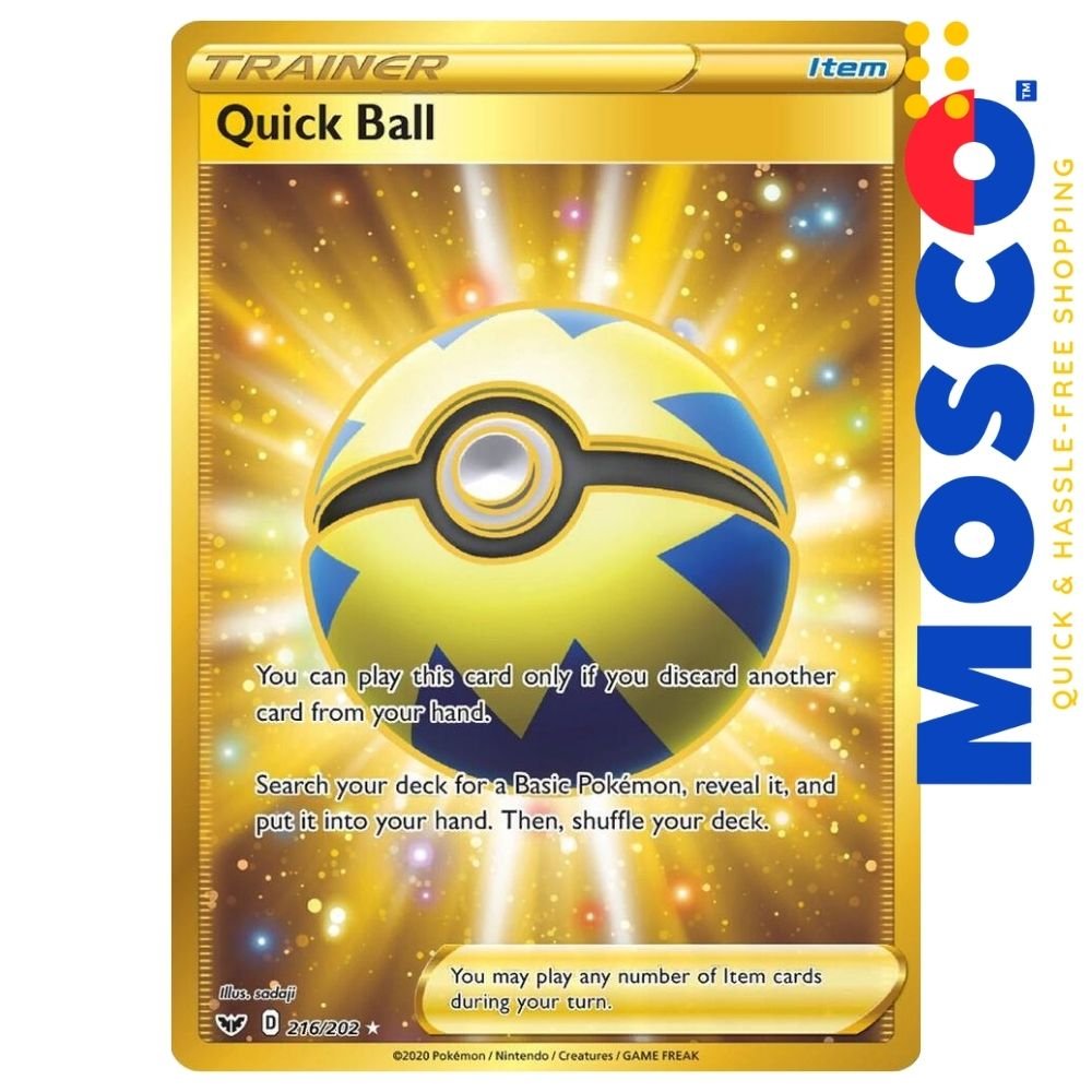 ginee_20250623140936537_0461978697.jpg Quick Ball (Secret) - 216/202 Sword & Shield Base Set | Pokemon TCG - Image 1