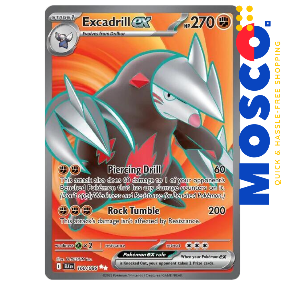 ginee_20250721204033967_7895622791.png Excadrill ex - 160/086 Black Bolt | Pokemon TCG - Image 1