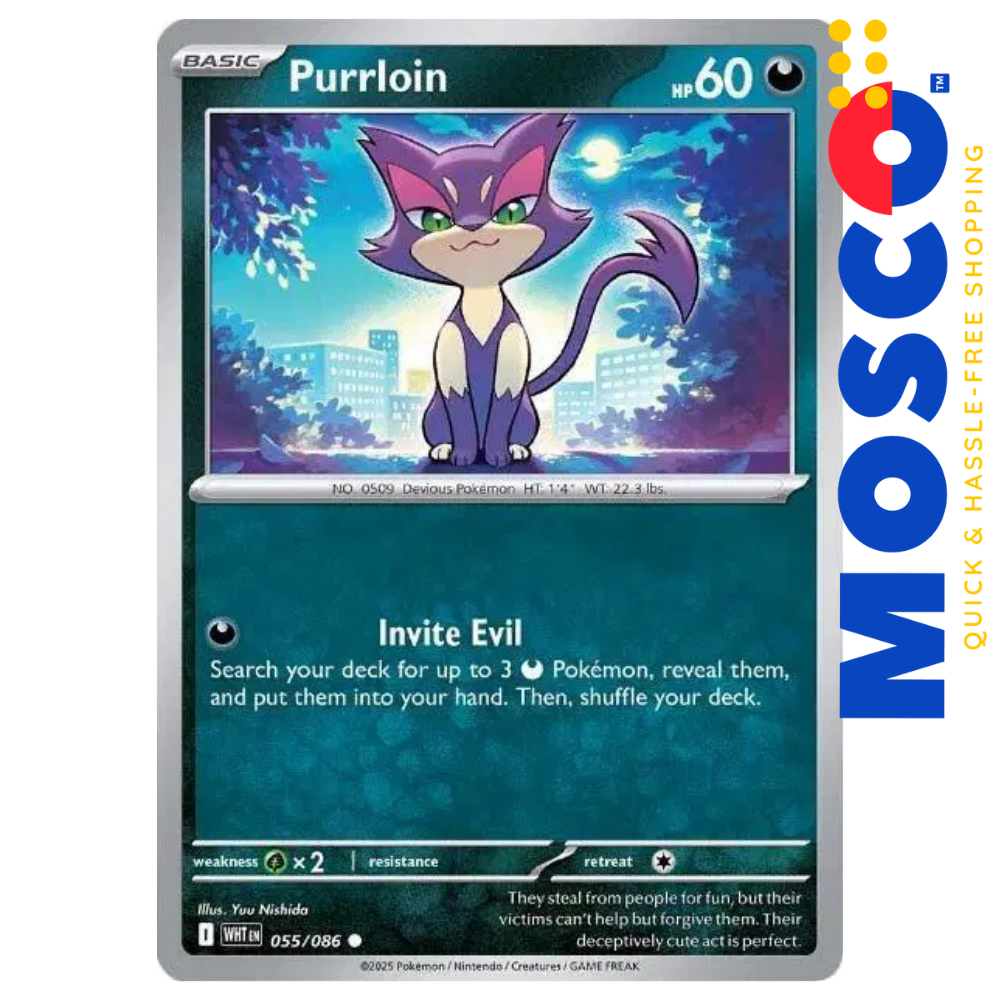ginee_20250724041342861_9636881268.png Purrloin - 055/086 White Flare | Pokemon TCG - Image 1
