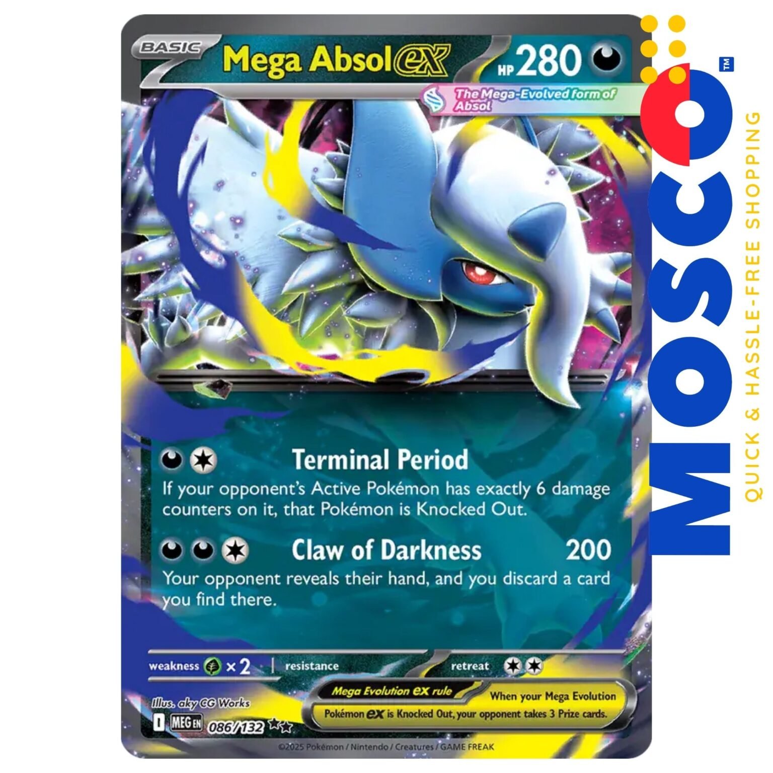 Mega Absol ex – 086/132 ME01 Mega Evolutions Base | Pokemon TCG - MOSCO ...