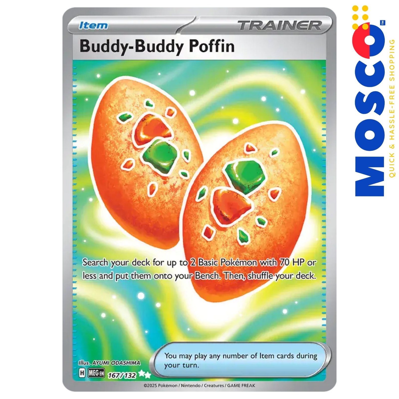 ginee_20250927224229520_3976620975.jpg Buddy-Buddy Poffin - 167/132 ME01 Mega Evolutions Base | Pokemon TCG - Image 1