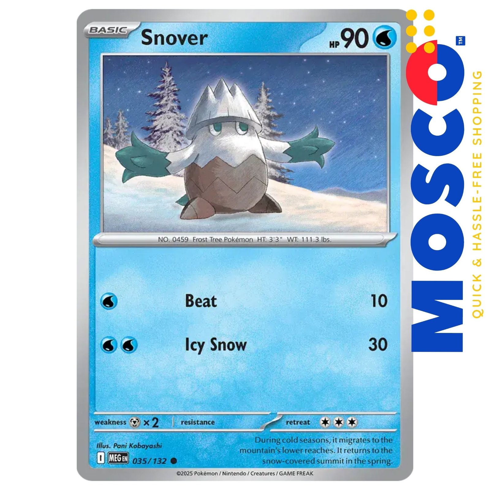 ginee_20250929132019189_0944603904.jpg Snover - 035/132 ME01 Mega Evolution Base | Pokemon TCG - Image 1