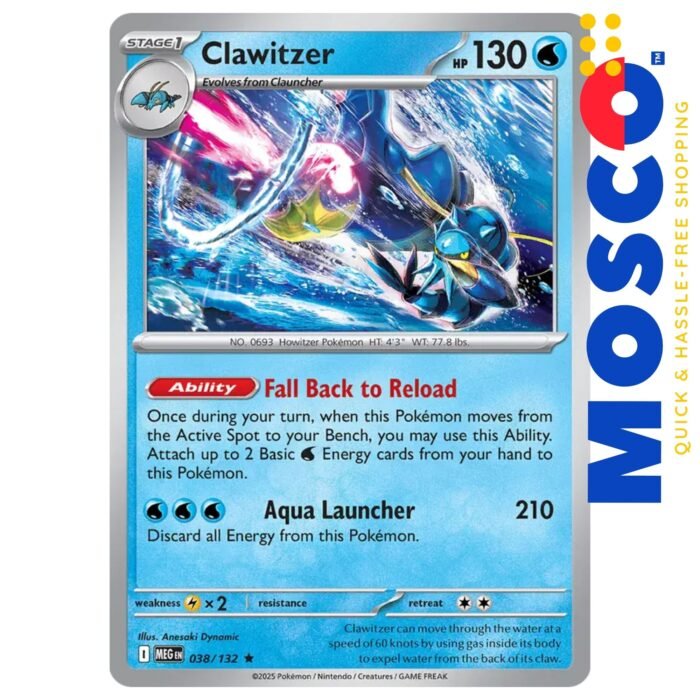 Clawitzer - 038/132 ME01 Mega Evolution Base | Pokemon TCG - Image 1