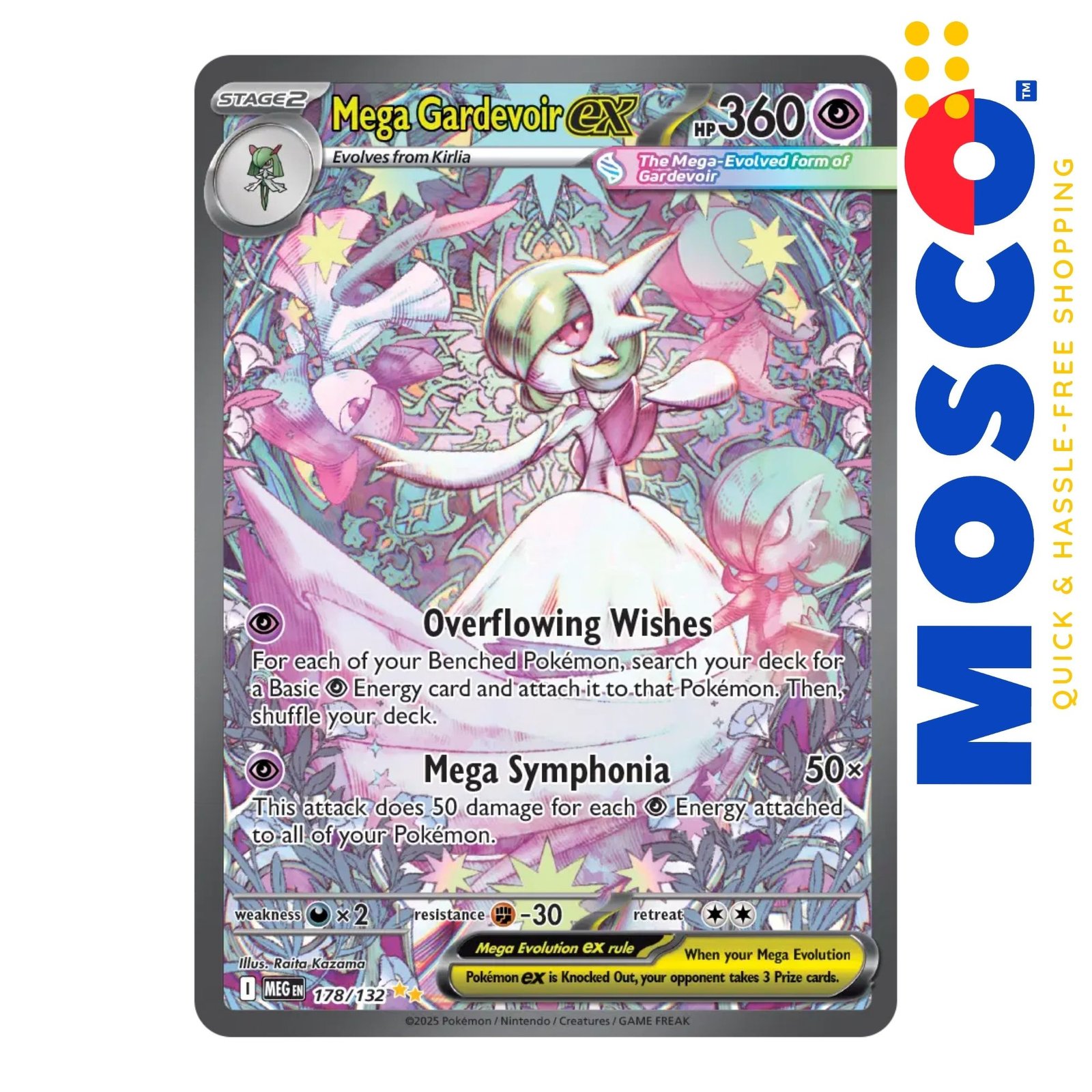 ginee_20251019022845894_0283122491.jpg Mega Gardevoir ex - 178/132 ME01 Mega Evolution Base | Pokemon TCG - Image 1