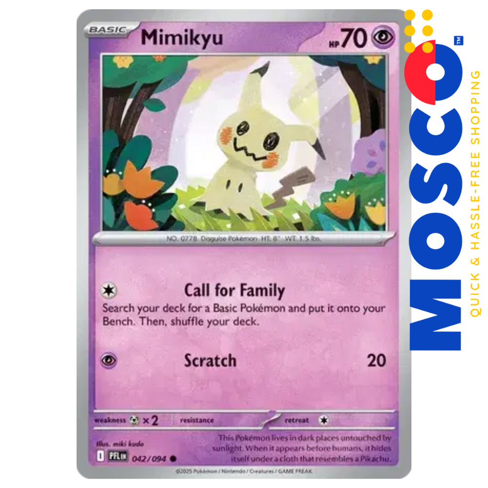 ginee_20251114192516924_1810259459.png Mimikyu - 042/094 ME02 Phantasmal Flames | Pokemon TCG - Image 1