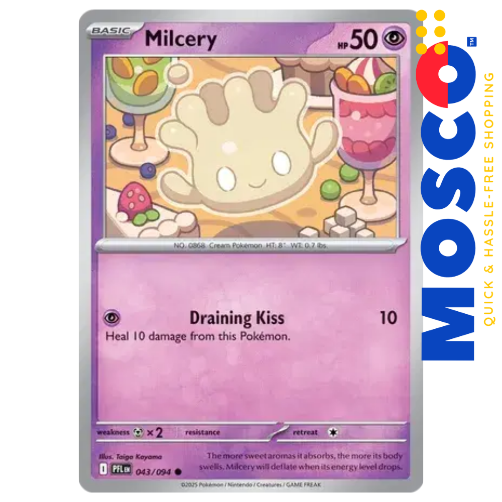 ginee_20251114192541650_7130099553.png Milcery - 043/094 ME02 Phantasmal Flames | Pokemon TCG - Image 1