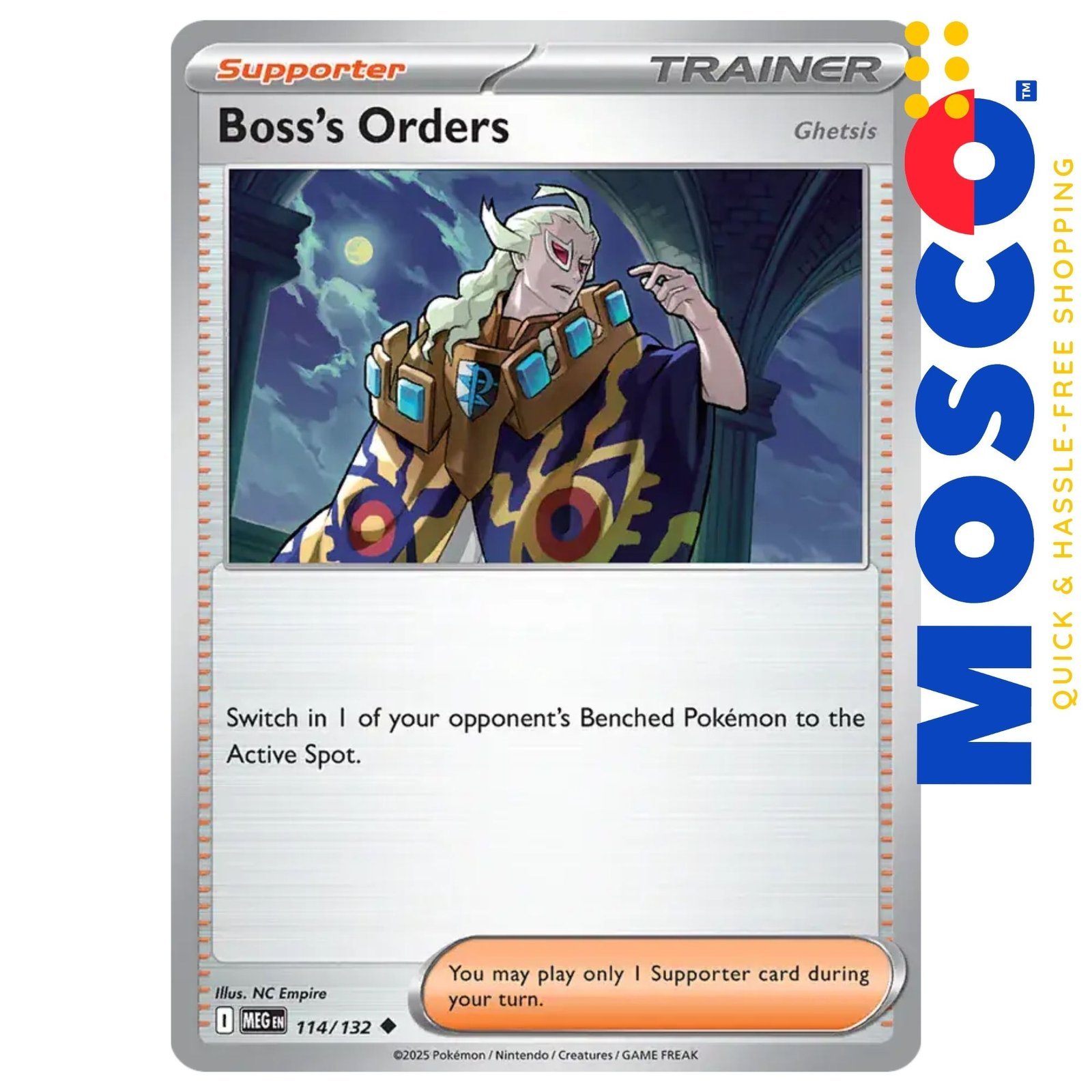 ginee_20250929194413306_8788028298.jpg Boss's Orders - 114/132 ME01 Mega Evolution Base | Pokemon TCG - Image 1