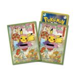 Pikachu "Hanagasa Festival" (Green) (Yellow) Deck Sleeves 64ct | Pokemon Center Japan | TCG - Image 3
