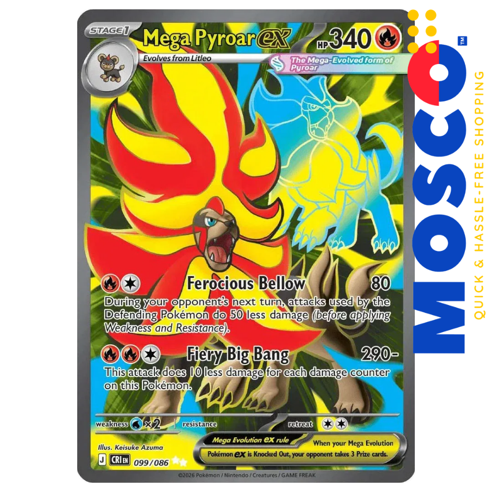 ginee_20260820133107052_9790523334.png Mega Pyroar ex - 099/086 ME04 Chaos Rising | Pokemon TCG - Image 1