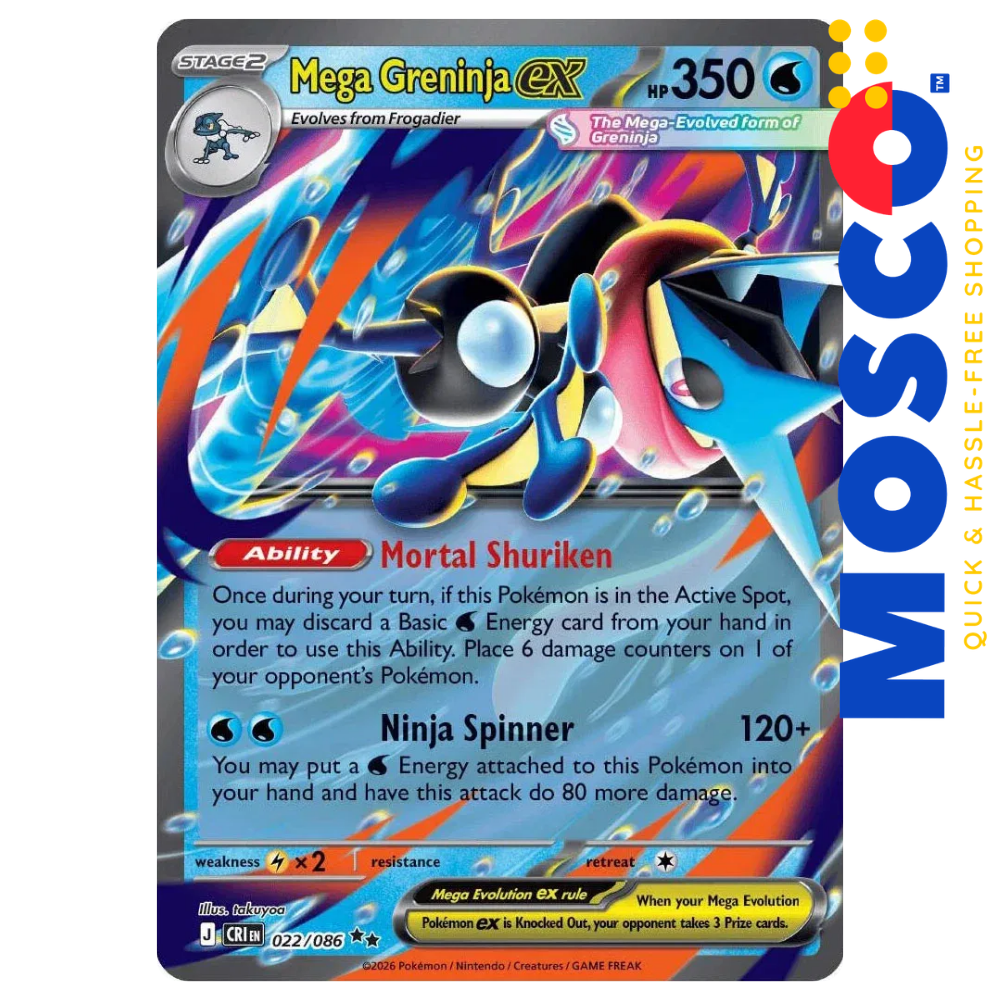 ginee_20260820133808274_3468932843.png Mega Greninja ex - 022/086 ME04 Chaos Rising | Pokemon TCG - Image 1