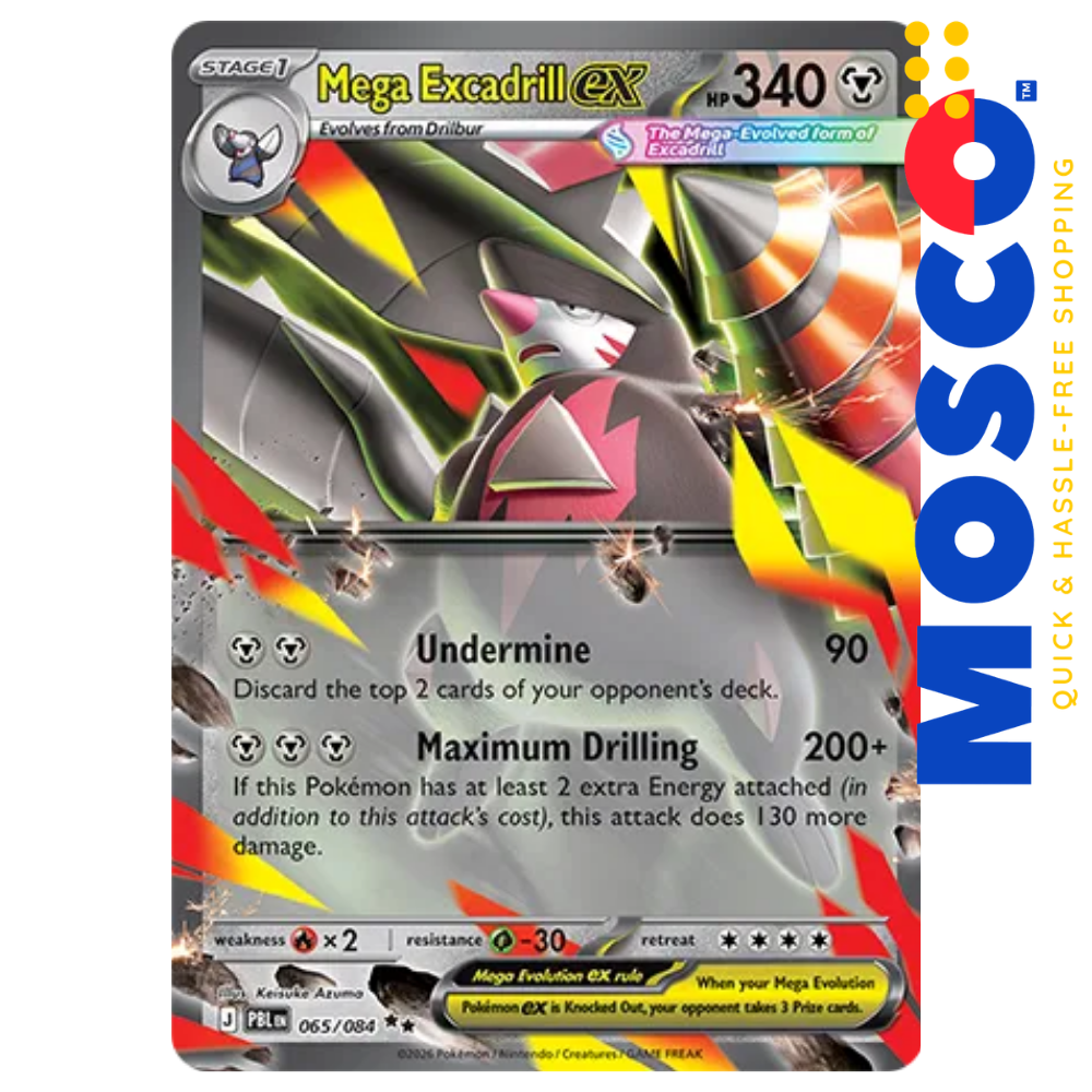 ginee_20260917171153179_0838044252.png Mega Excadrill ex - 065/084 ME05 Pitch Black | Pokemon TCG - Image 1